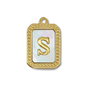 Edelstahl Charm "Kailani" mit Perlmutt