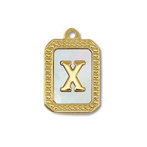 Edelstahl Charm "Kailani" mit Perlmutt