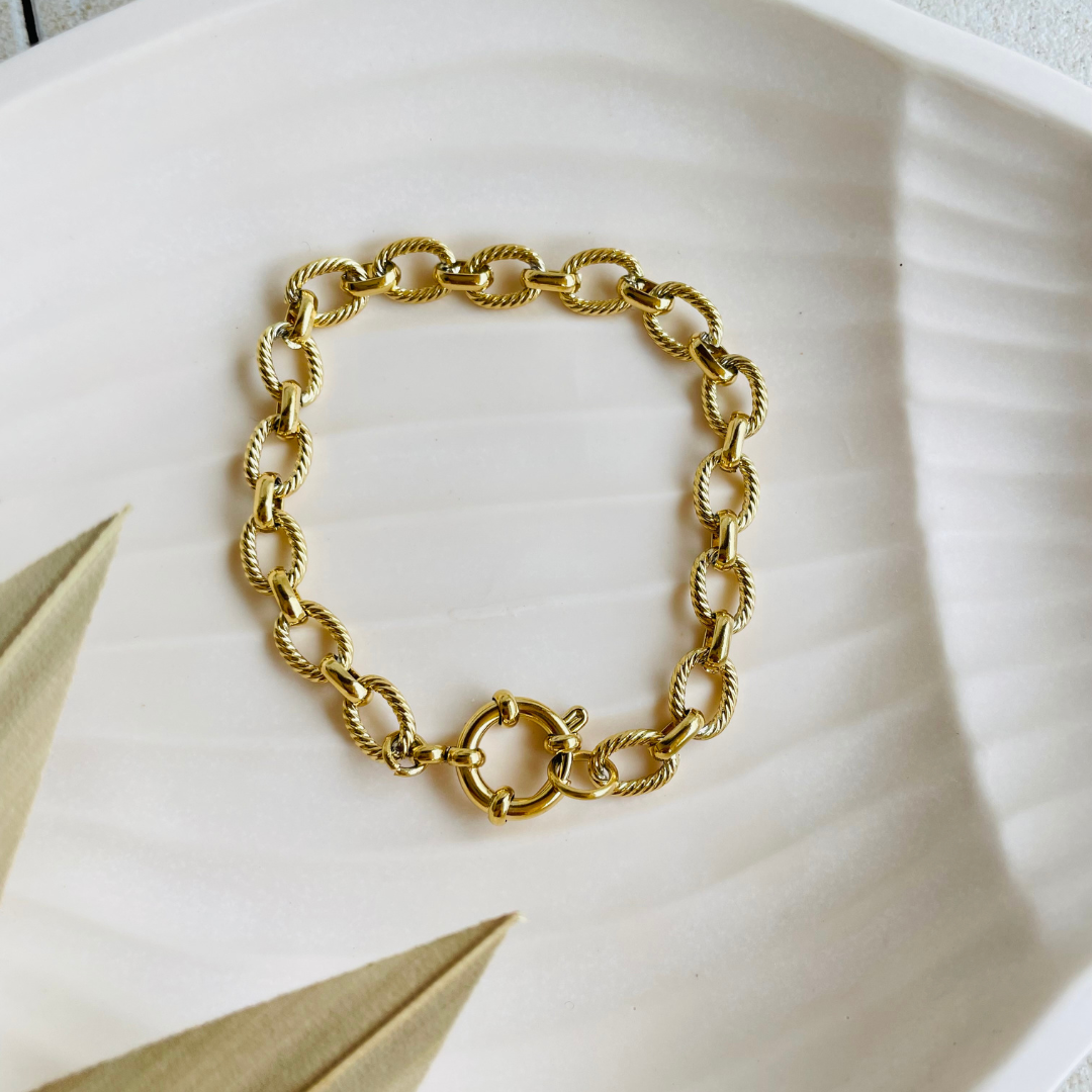 Edelstahl Armband "Chain Gold" 14K vergoldet