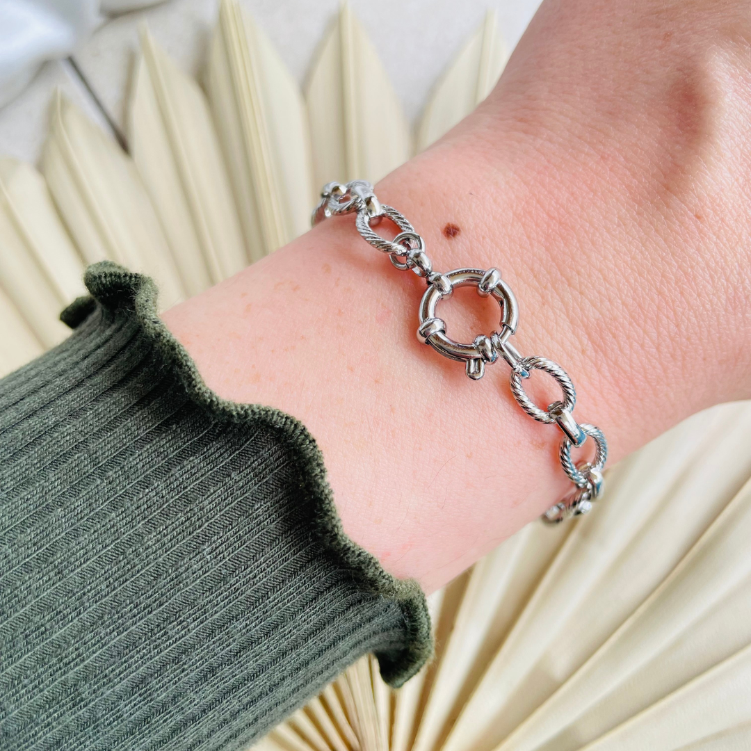 Edelstahl Armband "Chain Silber" 14K vergoldet