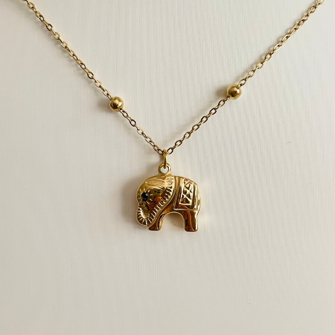 Edelstahl Kette "Ganesha Gold" 14K vergoldet