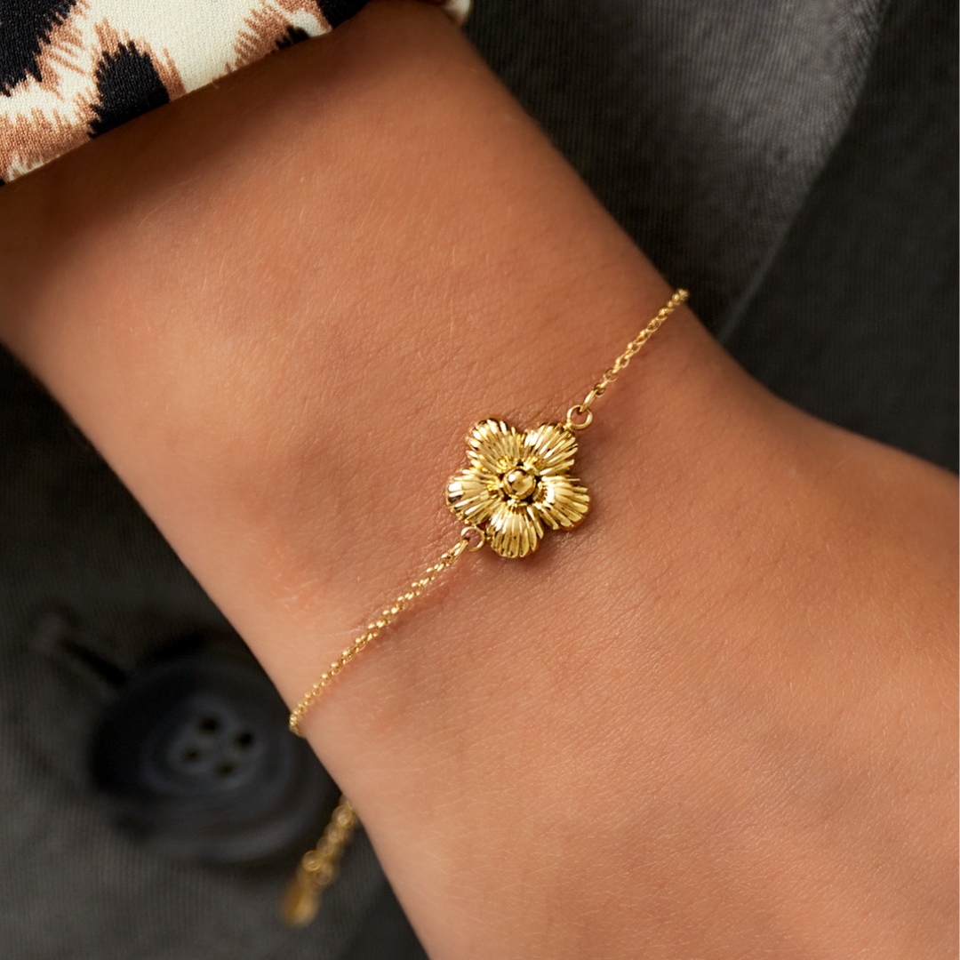 Edelstahl Armband "Daisy Gold" 14K vergoldet