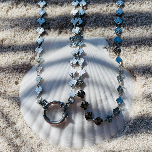 Edelstahl Kette "Kealani Silber" handgemacht