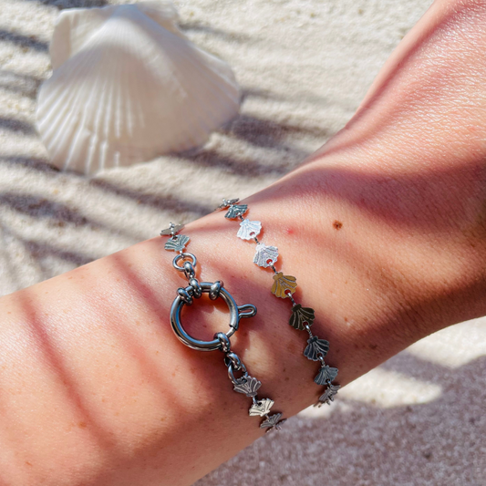Edelstahl Armband "Kealani Silber" handgemacht
