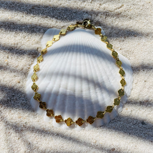 Edelstahl Fußkettchen "Kealani Gold" handgemacht