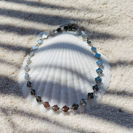 Edelstahl Fußkettchen "Kealani Silber" handgemacht