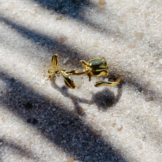 Edelstahl Ring "Roselani Gold" Größenverstellbar