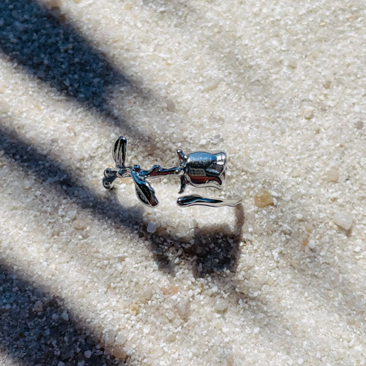 Edelstahl Ring "Roselani Silber" Größenverstellbar