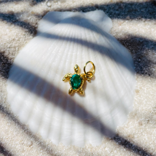 Edelstahl Charm "Alohi Gold" 14K vergoldet