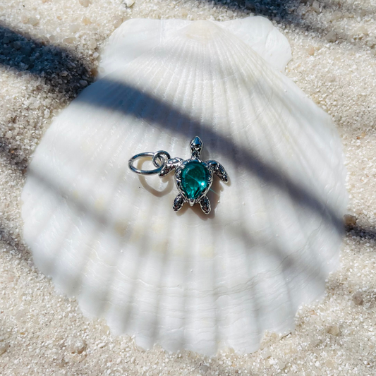 Edelstahl Charm "Alohi Silber" 14K vergoldet