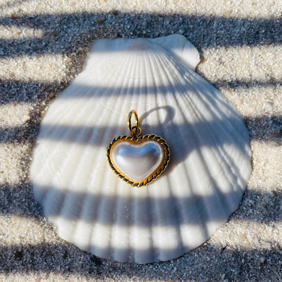 Edelstahl Charm "Amor Gold" 14K vergoldet