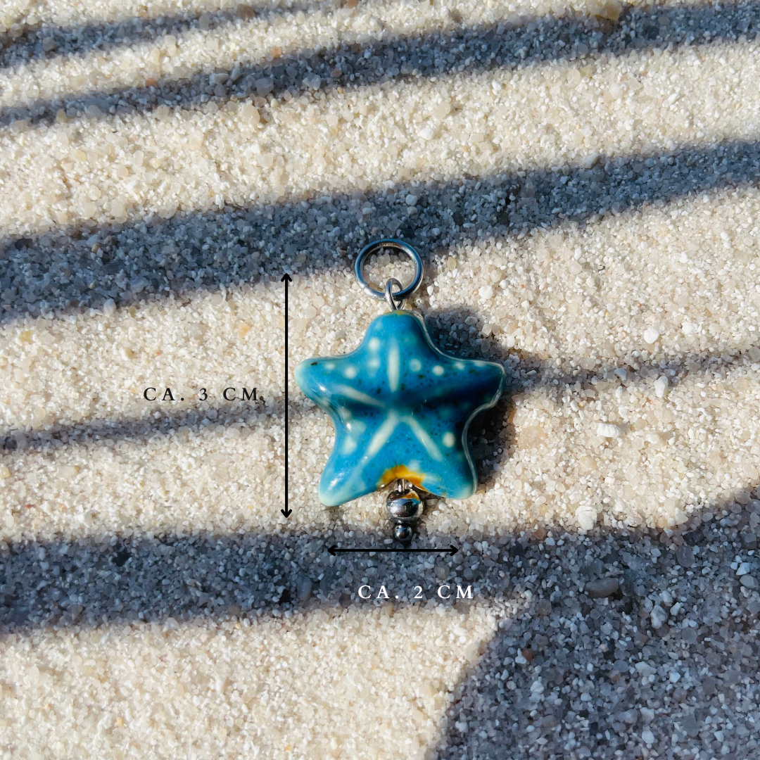 Charm "Blu Silber" handgemacht