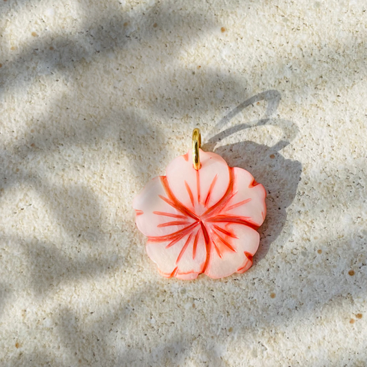Charm "Peachy Gold" Muschelperle