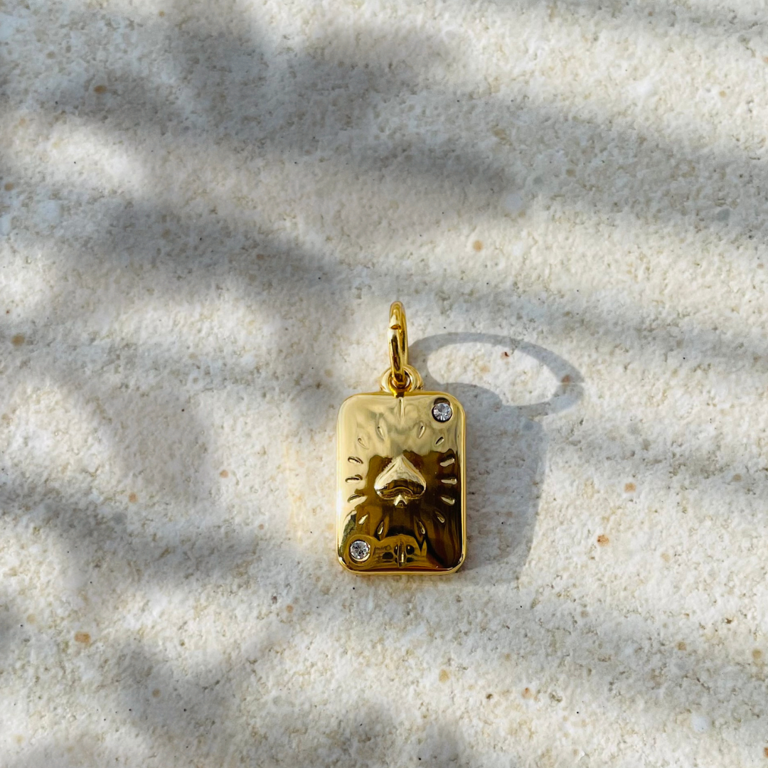 Edelstahl Charm "Spade Gold" 14K vergoldet