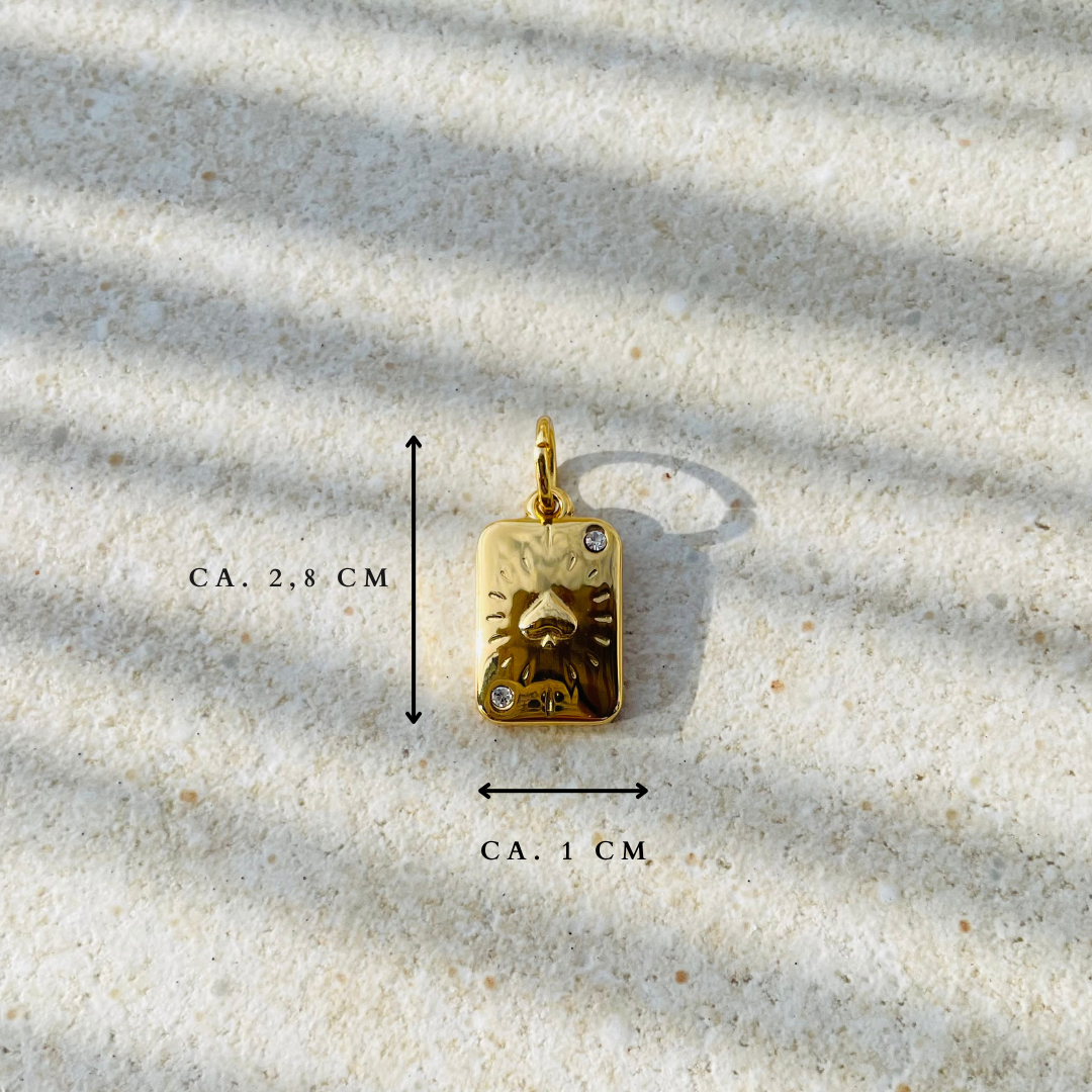 Edelstahl Charm "Spade Gold" 14K vergoldet