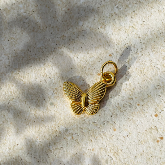 Edelstahl Charm "Mariposa Gold" 14K vergoldet