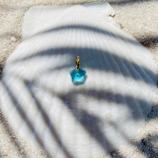 Charm "Alia Gold" aus Kristallglas