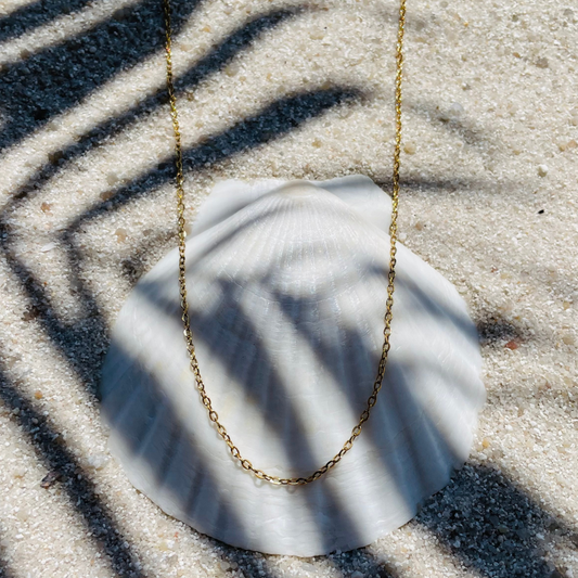 Edelstahl Kette "Basic Gold" 14K vergoldet