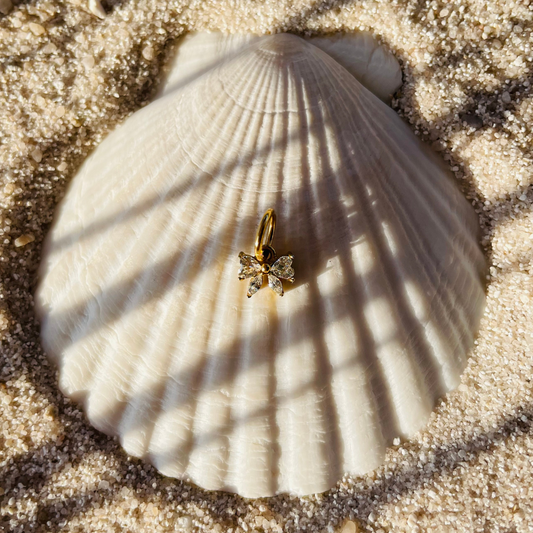 Edelstahl Charm "Mahalo Gold" 14K vergoldet