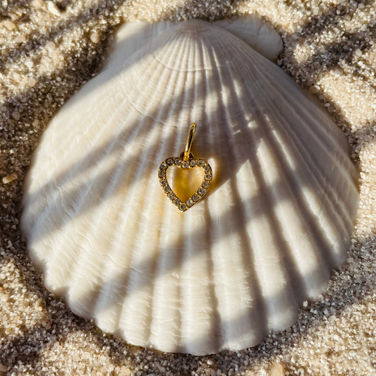 Edelstahl Charm "Ohana Gold" 14K vergoldet