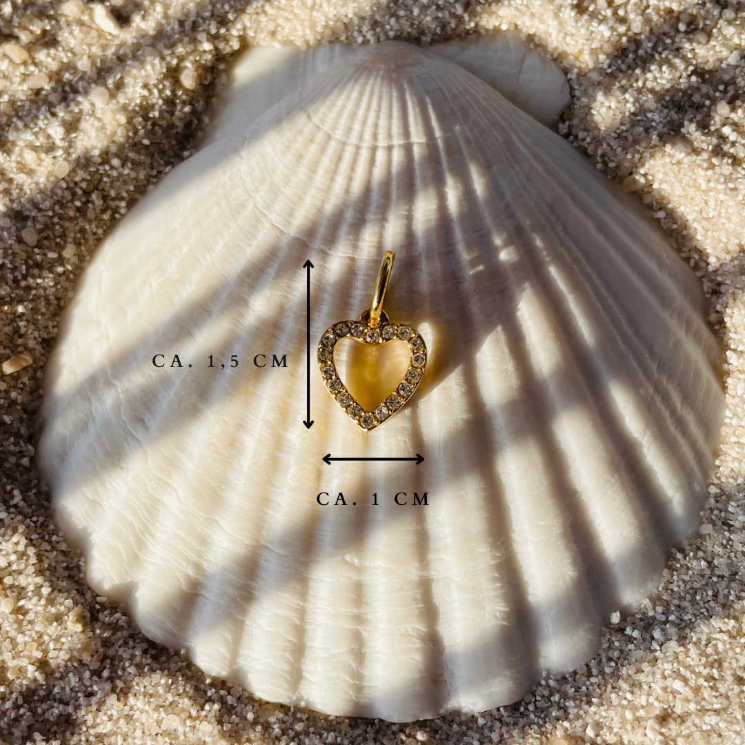 Edelstahl Charm "Ohana Gold" 14K vergoldet