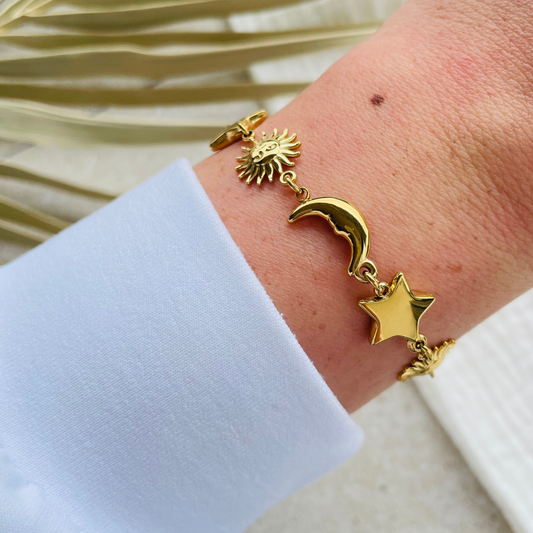 Edelstahl Armband "Hokulele" 14K vergoldet
