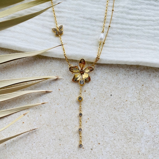 Edelstahl Kette "Makani" 18K vergoldet