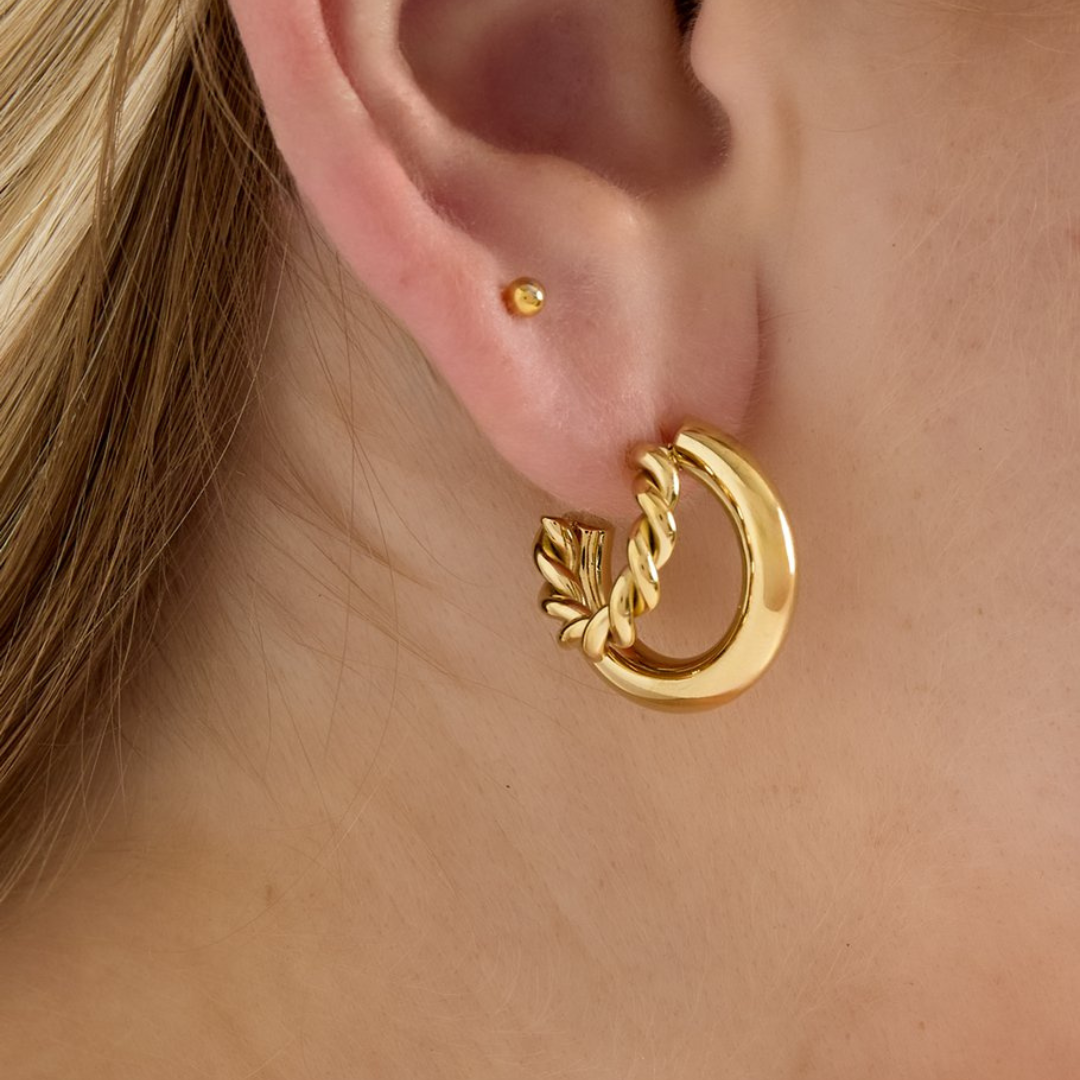 Ohrstecker "Mila Silber" 14K vergoldet