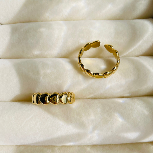 Edelstahl Ring "Noelani Gold" Größenverstellbar