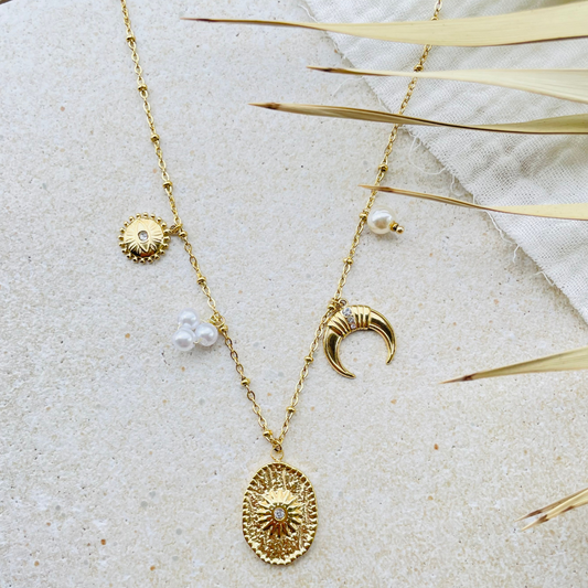Edelstahl Kette "Boho Dreams Gold" 14K vergoldet