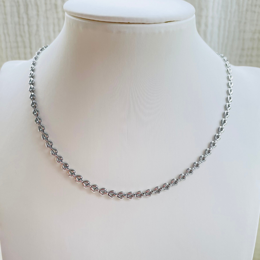 Edelstahl Kette "Kaleana Silber" 14K vergoldet