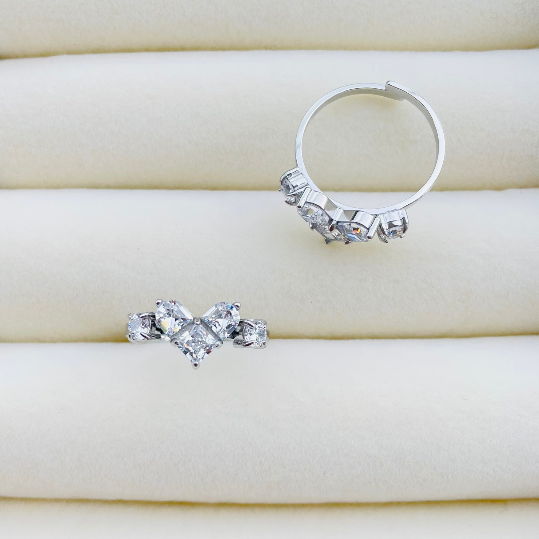 Edelstahl Ring "Aurora Silber" Größenverstellbar