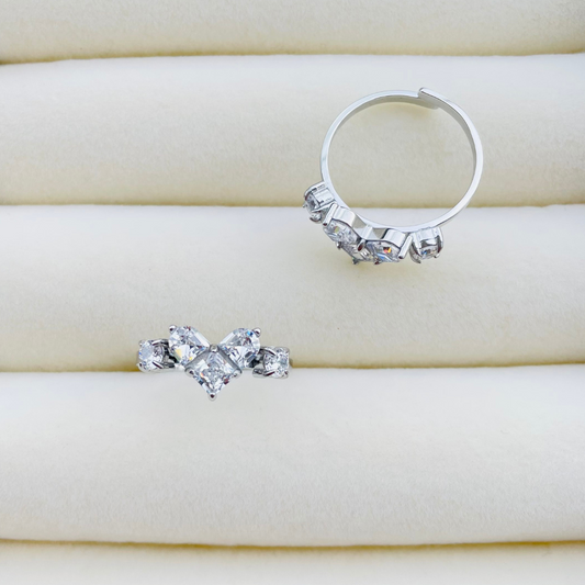 Edelstahl Ring "Aurora Silber" Größenverstellbar