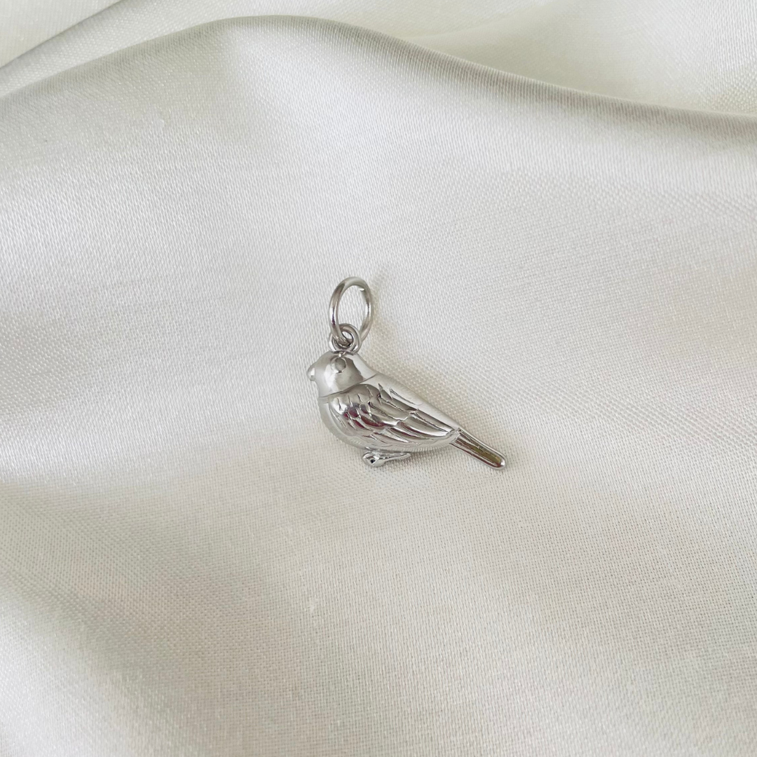 Edelstahl Charm "Artemis Silber" 14K vergoldet