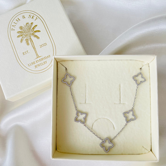 Edelstahl Kette "Fleur Silber" 14K vergoldet