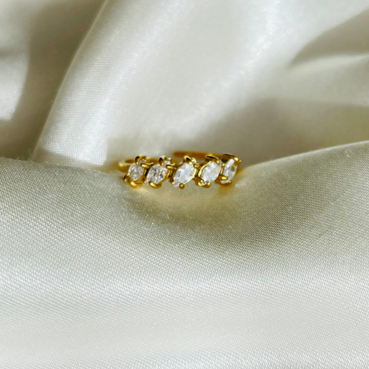 Edelstahl Ring "Alia Gold" Größenverstellbar