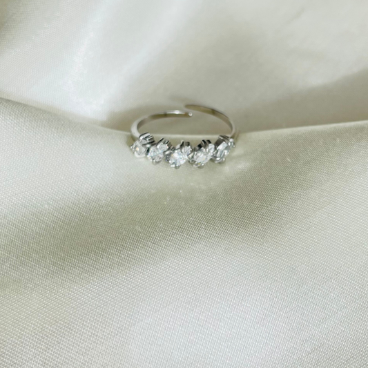 Edelstahl Ring "Alia Silber" Größenverstellbar