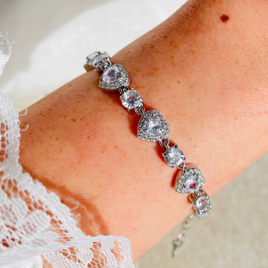 Edelstahl Armband "Amora Silber" 14K vergoldet