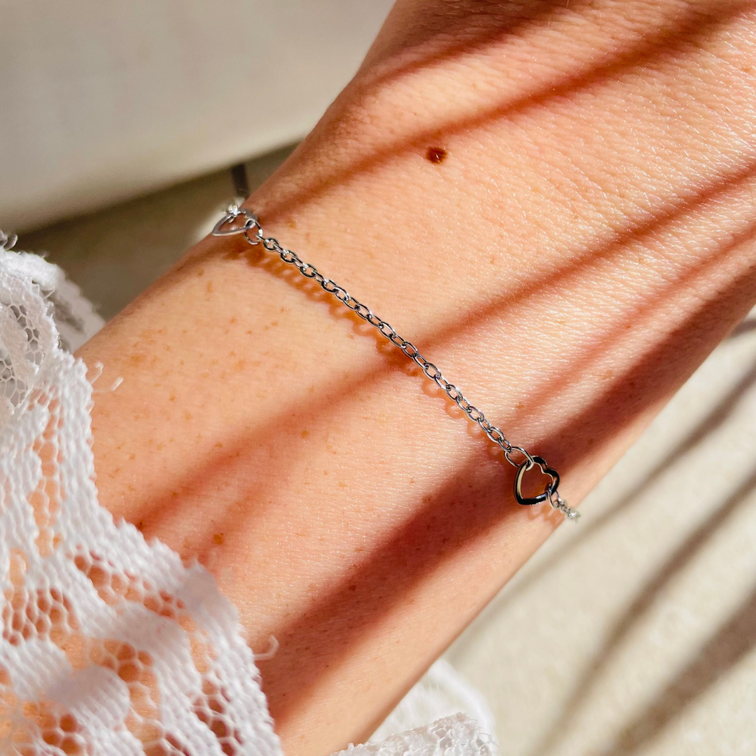 Edelstahl Armband "Kainalu Silber" 14K vergoldet