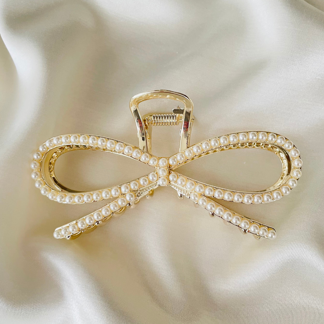 Haarklammer "Pearly Bow"