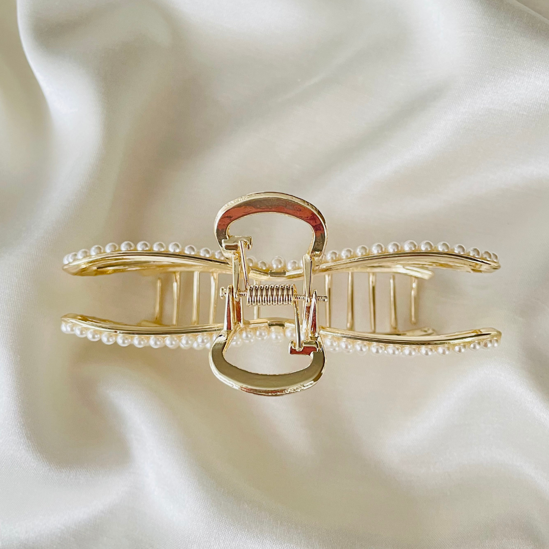 Haarklammer "Pearly Bow"