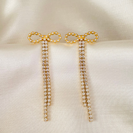 Edelstahl Ohrstecker "Sparkly Bow"