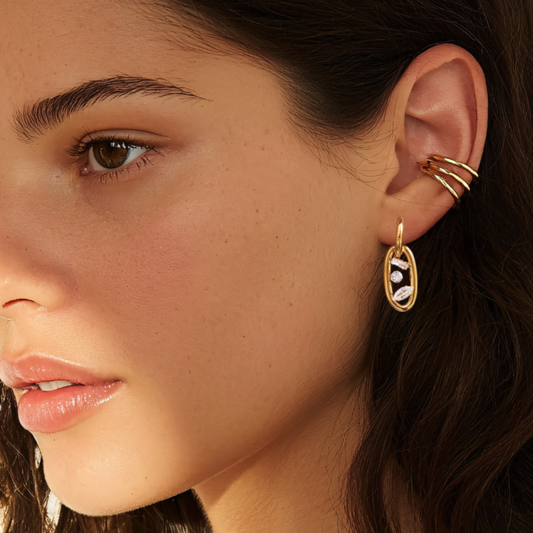 Edelstahl Ohrringe "Noelie" 14K vergoldet