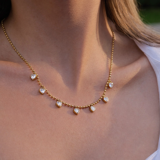 Edelstahl Kette "Mahina" 14K vergoldet