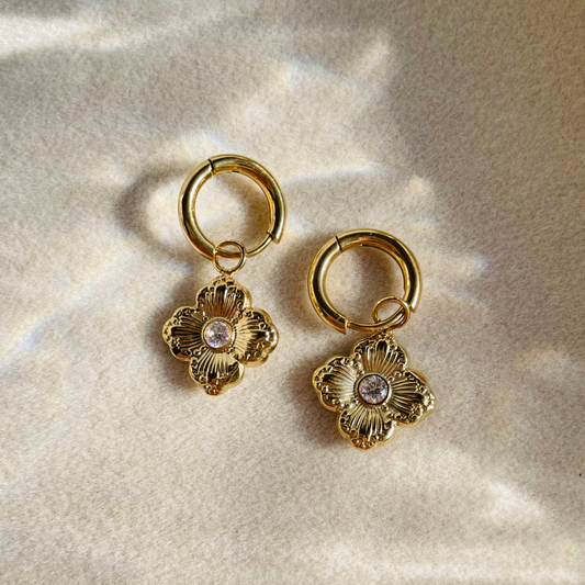 Edelstahl Ohrringe "Makami Gold" 14K vergoldet