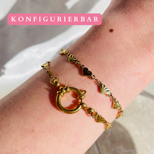 Edelstahl Armband "Kiana Gold" handgemacht
