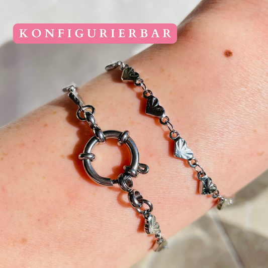 Edelstahl Armband "Kiana Silber" handgemacht