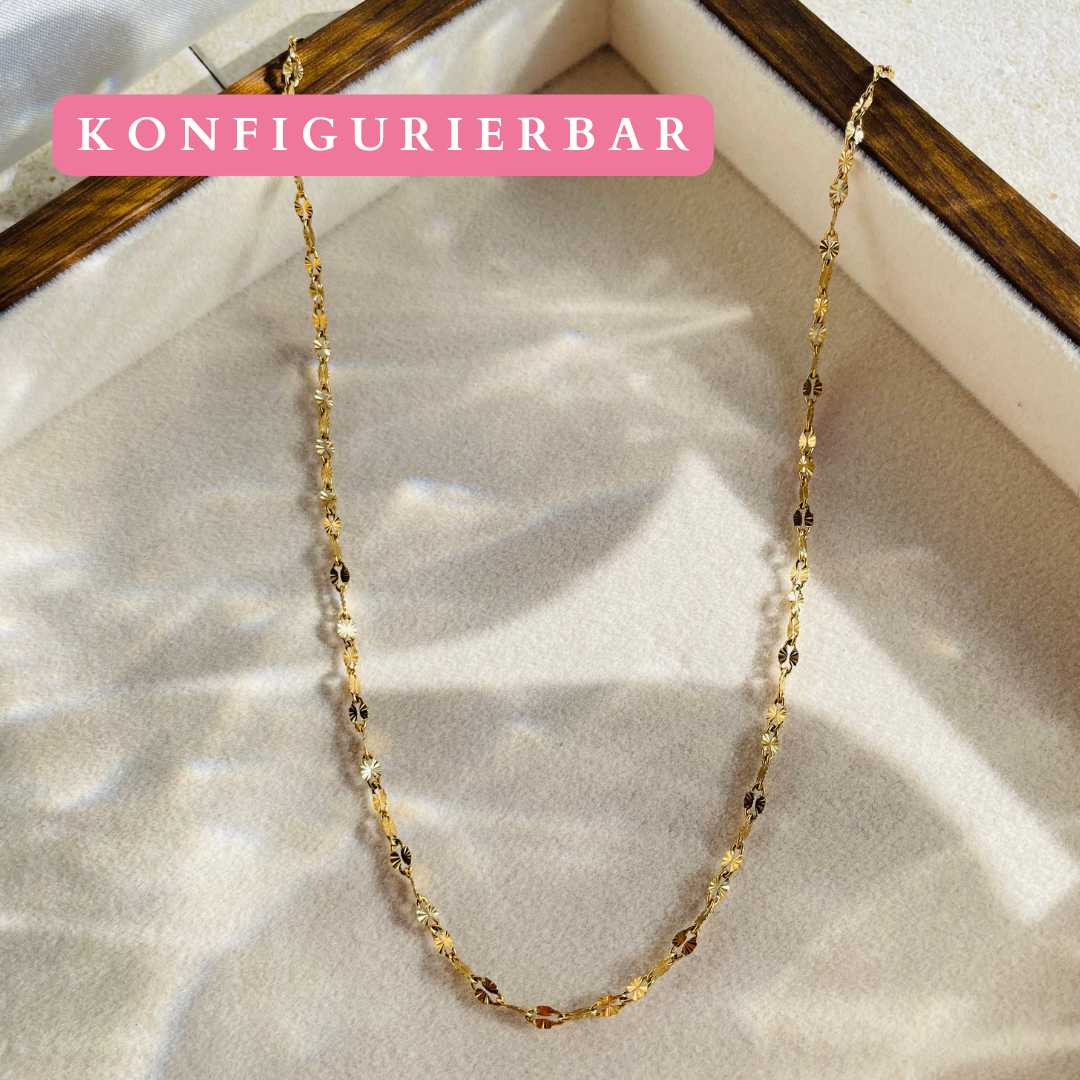 Edelstahl Kette "Talea Gold" handgemacht