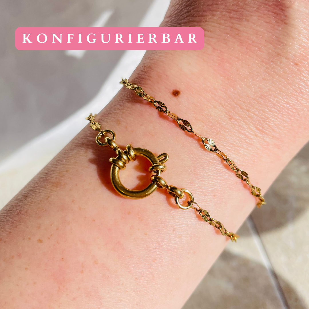 Edelstahl Armband "Talea Gold" handgemacht