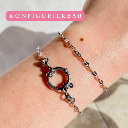 Edelstahl Armband "Talea Silber" handgemacht